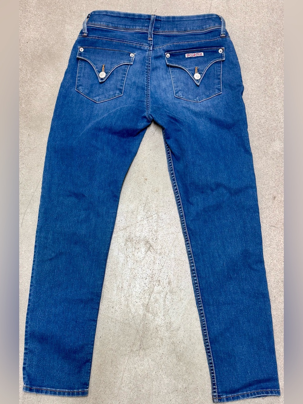 Hudson Collin Flap Skinny Jeans Blue Flap Pocket Denim Womens Size 27
